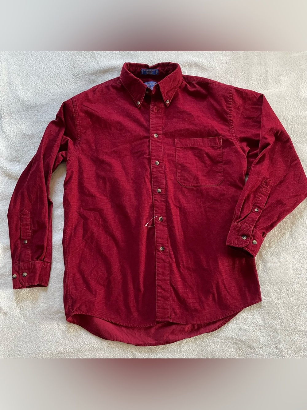 Vintage Pendleton Maroon Corduroy Button Down size L